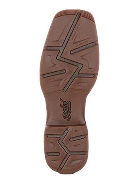 Durango DDB0233 Mens Florida State Flag Western Boot Saddle Brown sole view. If you need any assistance with this item or the purchase of this item please call us at five six one seven four eight eight eight zero one Monday through Saturday 10:00a.m EST to 8:00 p.m EST