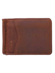 Brighton E70103 E70109 Vanderbilt Moneyclip Leather Wallets Brown front view. If you need any assistance with this item or the purchase of this item please call us at five six one seven four eight eight eight zero one Monday through Saturday 10:00a.m EST to 8:00 p.m EST