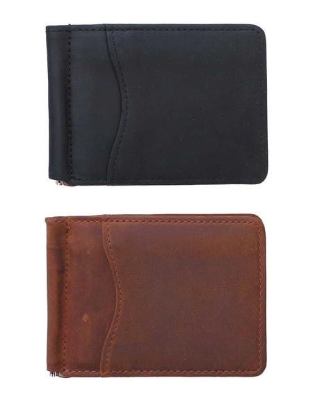 Brighton E70103 E70109 Vanderbilt Moneyclip Leather Wallets Black And Brown front view both