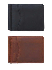 Brighton E70103 E70109 Vanderbilt Moneyclip Leather Wallets Black And Brown front view both colors. If you need any assistance with this item or the purchase of this item please call us at five six one seven four eight eight eight zero one Monday through Saturday 10:00a.m EST to 8:00 p.m EST