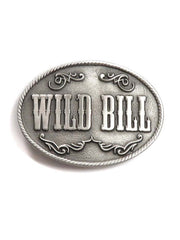 Colorado Silver Star 5154-DC Diamond Cut Wild Bill Oval Belt Buckle Pewter front view