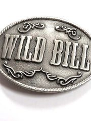 Colorado Silver Star 5154-DC Diamond Cut Wild Bill Oval Belt Buckle Pewter close up
