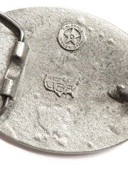 Colorado Silver Star 5154-DC Diamond Cut Wild Bill Oval Belt Buckle Pewter back view