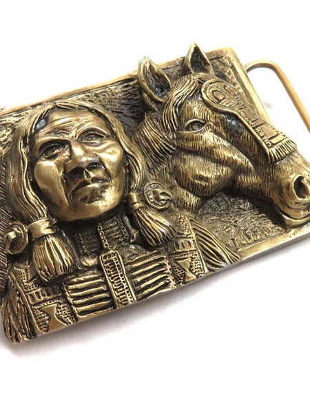 Colorado Silver Star 5722 Indian With Horse Head Belt Buckle close up. If you need any assistance with this item or the purchase of this item please call us at five six one seven four eight eight eight zero one Monday through Saturday 10:00a.m EST to 8:00 p.m EST