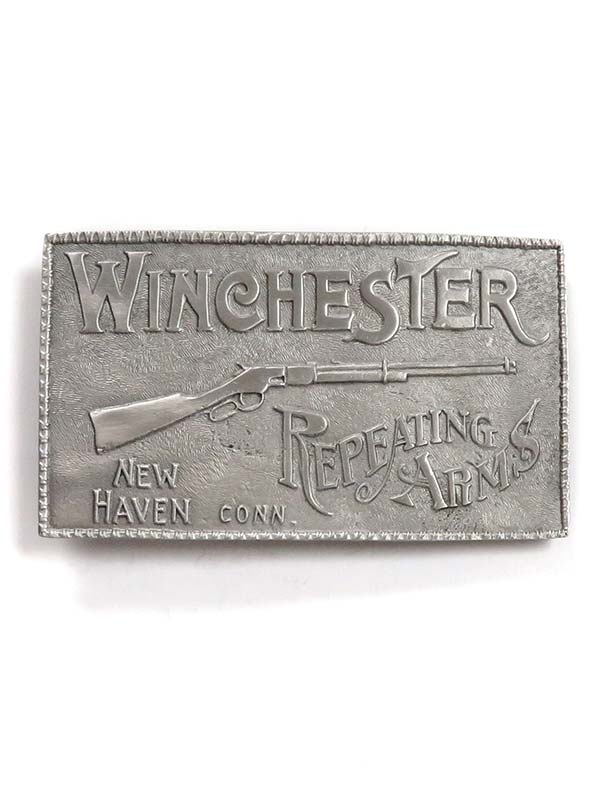 Rectangle Winchester Pewter Cast USA Made Western Belt Buckle 5853
