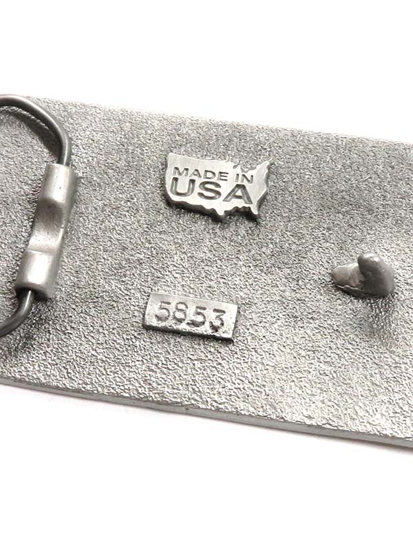 Colorado Silver Star 5853 Rectangle Winchester Pewter Cast Western Belt Buckle Silver front view. If you need any assistance with this item or the purchase of this item please call us at five six one seven four eight eight eight zero one Monday through Saturday 10:00a.m EST to 8:00 p.m EST