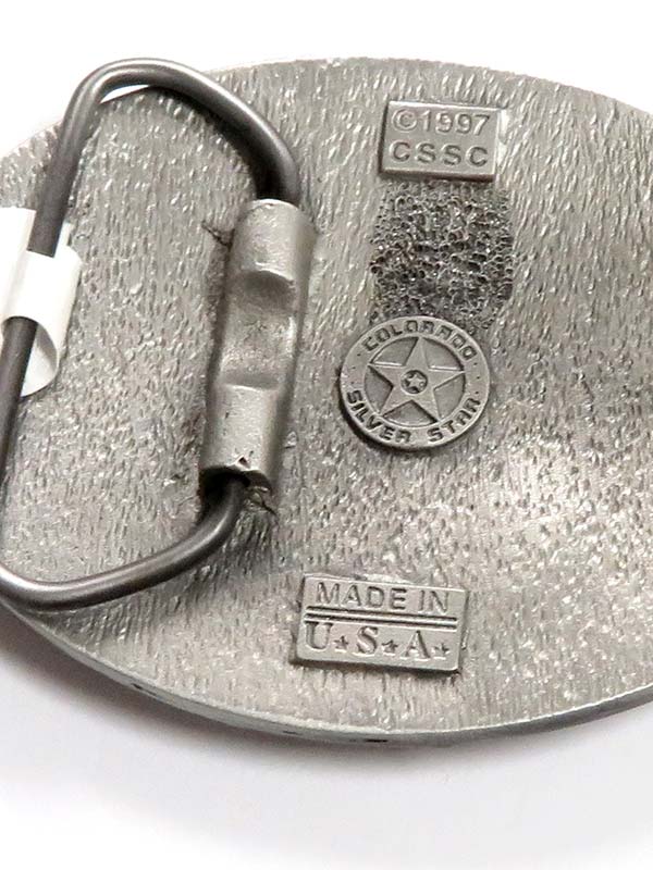 Colorado Silver Star 5-90/902 Skull & Feather Belt Buckle front view