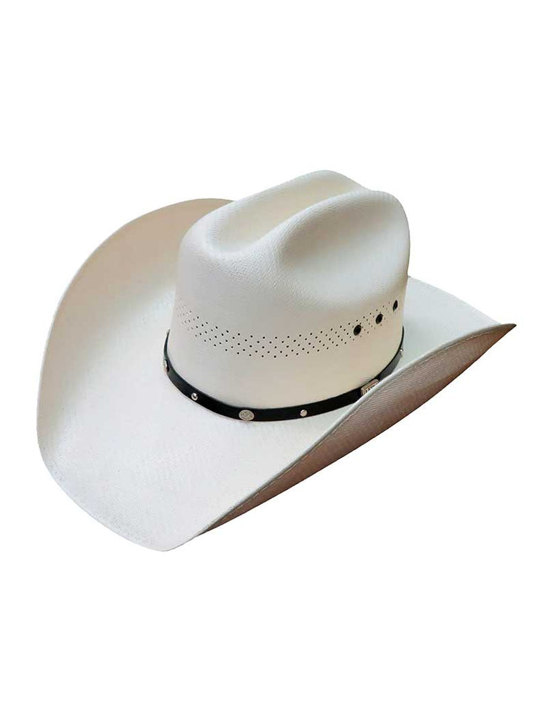 Bullhide JM LIMITED EDITION 50X 2732 Justin Moore Straw Hat Natural top and front view. If you need any assistance with this item or the purchase of this item please call us at five six one seven four eight eight eight zero one Monday through Saturday 10:00a.m EST to 8:00 p.m EST
