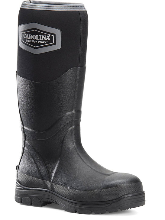 Carolina CA2100 Unisex 15" Mud Jumper Puncture Resisting Waterproof Boot Black side view. If you need any assistance with this item or the purchase of this item please call us at five six one seven four eight eight eight zero one Monday through Saturday 10:00a.m EST to 8:00 p.m EST