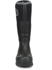 Carolina CA2100 Unisex 15" Mud Jumper Puncture Resisting Waterproof Boot Black front view. If you need any assistance with this item or the purchase of this item please call us at five six one seven four eight eight eight zero one Monday through Saturday 10:00a.m EST to 8:00 p.m EST