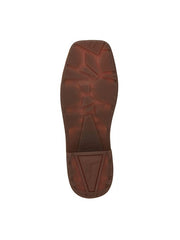 Justin CR4012 Men Resistor Comp Toe Waterproof Pull On Work Boot Rustic Brown Outsole view. If you need any assistance with this item or the purchase of this item please call us at five six one seven four eight eight eight zero one Monday through Saturday 10:00a.m EST to 8:00 p.m EST