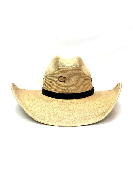 Charlie 1 Horse CSMVRK-274481 MAVERICK Palm Leaf Straw Hat Natural front view. If you need any assistance with this item or the purchase of this item please call us at five six one seven four eight eight eight zero one Monday through Saturday 10:00a.m EST to 8:00 p.m EST