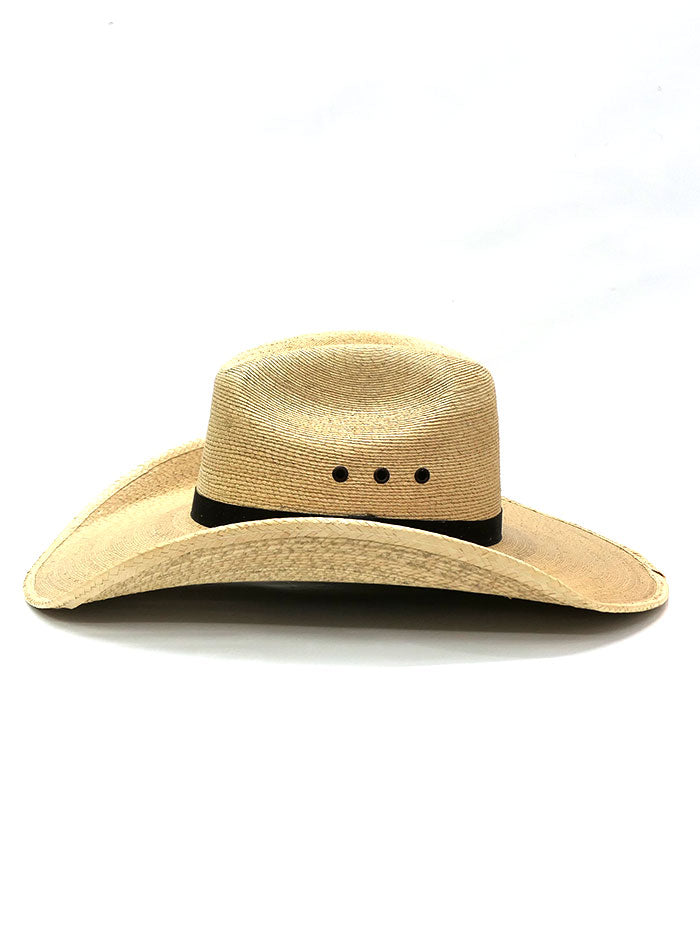 Charlie 1 Horse CSMVRK-274481 MAVERICK Palm Leaf Straw Hat Natural front and side view. If you need any assistance with this item or the purchase of this item please call us at five six one seven four eight eight eight zero one Monday through Saturday 10:00a.m EST to 8:00 p.m EST
