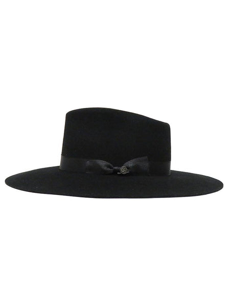 Charlie 1 Horse CWHIWA-403607 Highway Felt Hat Black side view. If you need any assistance with this item or the purchase of this item please call us at five six one seven four eight eight eight zero one Monday through Saturday 10:00a.m EST to 8:00 p.m EST