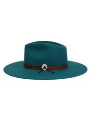 Charlie 1 Horse CWTEPE-493678 Womens Tee Pee Felt Hat Teal side view. If you need any assistance with this item or the purchase of this item please call us at five six one seven four eight eight eight zero one Monday through Saturday 10:00a.m EST to 8:00 p.m EST