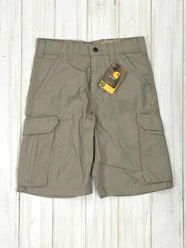 Carhartt 101168-232 Mens 11" Force Tappen Cargo Short Tan front view. If you need any assistance with this item or the purchase of this item please call us at five six one seven four eight eight eight zero one Monday through Saturday 10:00a.m EST to 8:00 p.m EST