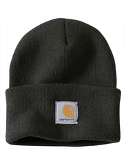 Carhartt A18 Knit Cuffed Beanie back front view. If you need any assistance with this item or the purchase of this item please call us at five six one seven four eight eight eight zero one Monday through Saturday 10:00a.m EST to 8:00 p.m EST
