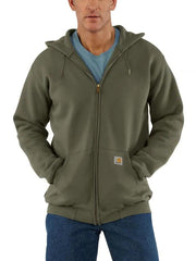 Carhartt K122 Mens Midweight Hooded Zip-Front Sweatshirt Moss Green K122-316