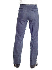 Circle S CP4776-10 Mens Heather Western Dress Ranch Pants Heather Navy back view. If you need any assistance with this item or the purchase of this item please call us at five six one seven four eight eight eight zero one Monday through Saturday 10:00a.m EST to 8:00 p.m EST