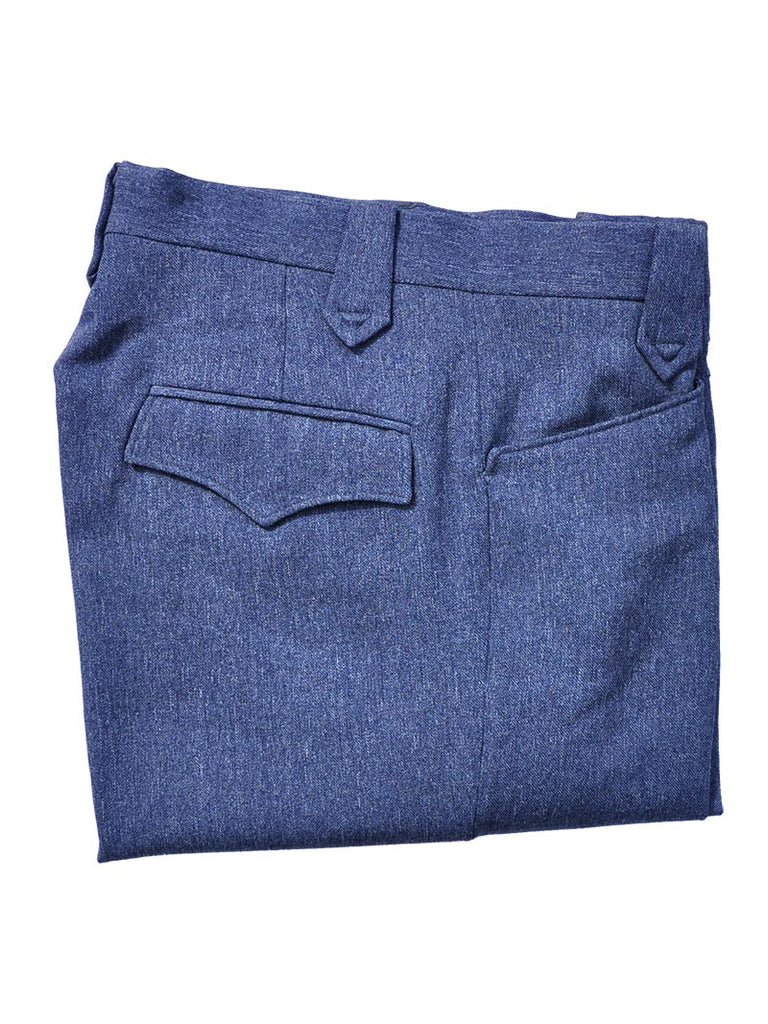 Circle S CP4776-10 Mens Heather Western Dress Ranch Pants Heather Navy front view. If you need any assistance with this item or the purchase of this item please call us at five six one seven four eight eight eight zero one Monday through Saturday 10:00a.m EST to 8:00 p.m EST