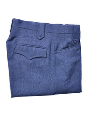 Circle S CP4776-10 Mens Heather Western Dress Ranch Pants Heather Navy close up. If you need any assistance with this item or the purchase of this item please call us at five six one seven four eight eight eight zero one Monday through Saturday 10:00a.m EST to 8:00 p.m EST