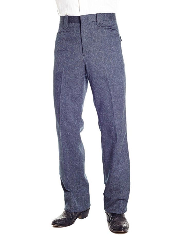 Circle S CP4776-10 Mens Heather Western Dress Ranch Pants Heather Navy front view. If you need any assistance with this item or the purchase of this item please call us at five six one seven four eight eight eight zero one Monday through Saturday 10:00a.m EST to 8:00 p.m EST