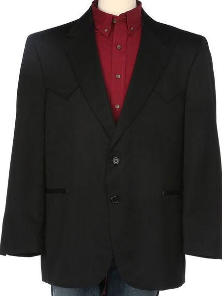 Circle S CC1929 Mens Abilene Sport Coat Black front view on mannequin. If you need any assistance with this item or the purchase of this item please call us at five six one seven four eight eight eight zero one Monday through Saturday 10:00a.m EST to 8:00 p.m EST