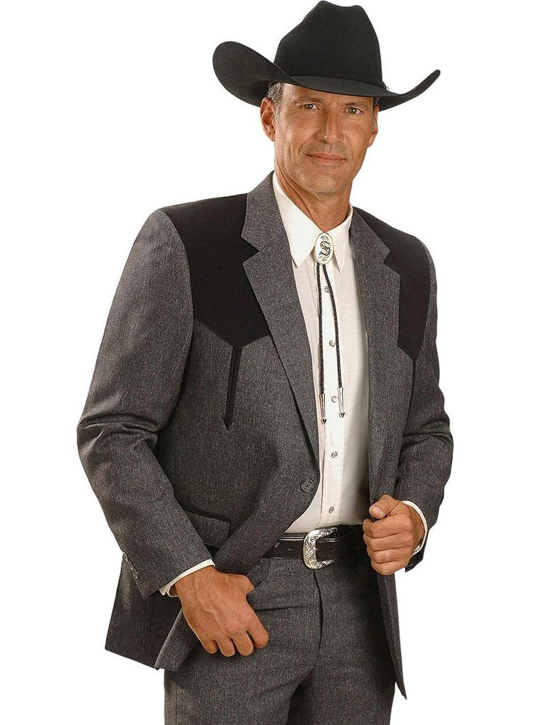 Circle S CC2976-40 Mens Sport Coat Boise Arrow Western Jacket Charcoal front view. If you need any assistance with this item or the purchase of this item please call us at five six one seven four eight eight eight zero one Monday through Saturday 10:00a.m EST to 8:00 p.m EST