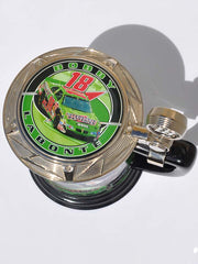 Bobby Labonte Franklin Stein Mint #18 Collector Tankard view from above. If you need any assistance with this item or the purchase of this item please call us at five six one seven four eight eight eight zero one Monday through Saturday 10:00a.m EST to 8:00 p.m EST