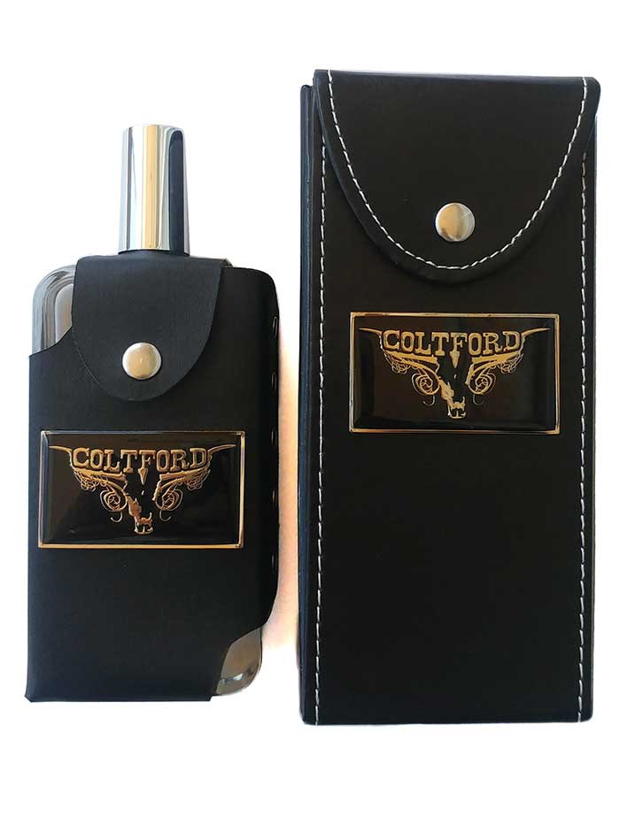 Colt Ford Mens Cologne 3.4oz Authentic Spray Bottle front of bottle and case. If you need any assistance with this item or the purchase of this item please call us at five six one seven four eight eight eight zero one Monday through Saturday 10:00a.m EST to 8:00 p.m EST