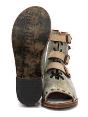Corral F1189 Womens Western Moss Lace and Straps Sandal Distressed Green