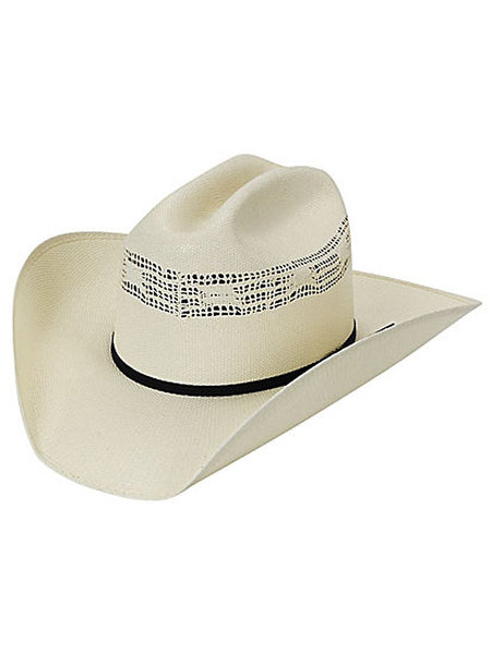 Justin JS1056CTTR4004 CUTTER 20X Straw Cowboy Hat Ivory front and side view. If you need any assistance with this item or the purchase of this item please call us at five six one seven four eight eight eight zero one Monday through Saturday 10:00a.m EST to 8:00 p.m EST