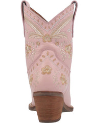 Dingo DI748 Womens Primrose Ankle Western Bootie Pink full back view. If you need any assistance with this item or the purchase of this item please call us at five six one seven four eight eight eight zero one Monday through Saturday 10:00a.m EST to 8:00 p.m EST