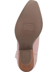 Dingo DI748 Womens Primrose Ankle Western Bootie Pink sole view. If you need any assistance with this item or the purchase of this item please call us at five six one seven four eight eight eight zero one Monday through Saturday 10:00a.m EST to 8:00 p.m EST