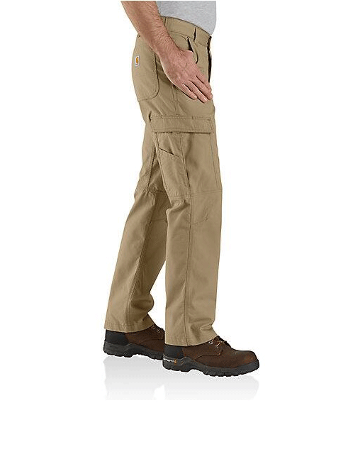 Carhartt 104200-DKH Mens Force Relaxed Fit Ripstop Cargo Work Pant Dark Khaki front view. If you need any assistance with this item or the purchase of this item please call us at five six one seven four eight eight eight zero one Monday through Saturday 10:00a.m EST to 8:00 p.m EST