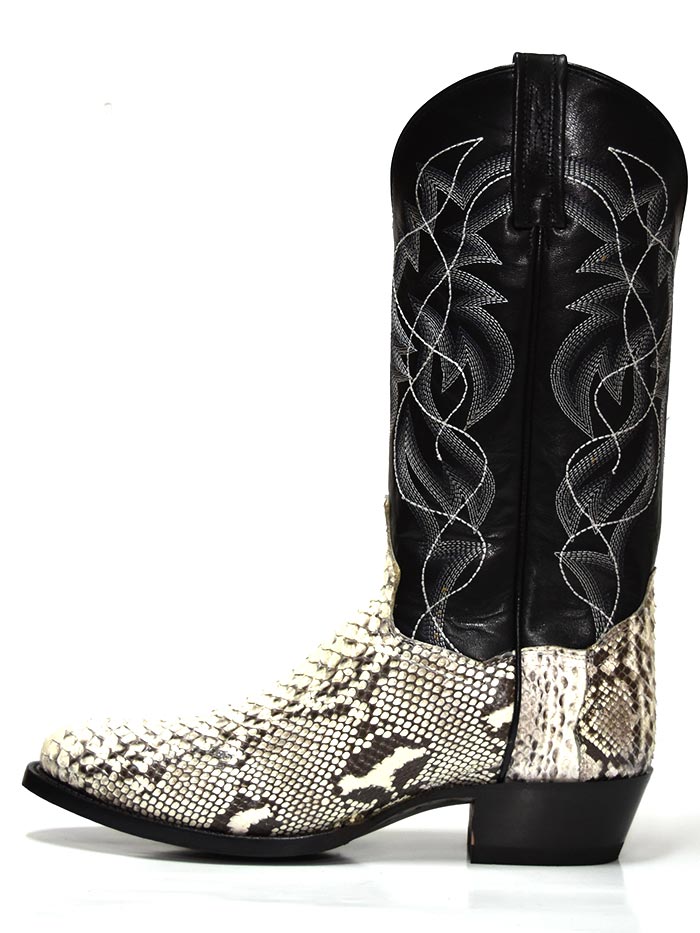 Dan Post DP3036 Mens Manning Python Western Cowboy Boot Natural front and side view. If you need any assistance with this item or the purchase of this item please call us at five six one seven four eight eight eight zero one Monday through Saturday 10:00a.m EST to 8:00 p.m EST