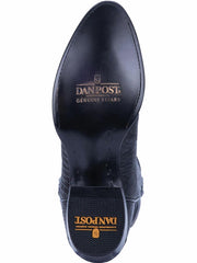 Dan Post DP3050R Mens Winston Lizard R-Toe Western Boots Black sole view. If you need any assistance with this item or the purchase of this item please call us at five six one seven four eight eight eight zero one Monday through Saturday 10:00a.m EST to 8:00 p.m EST