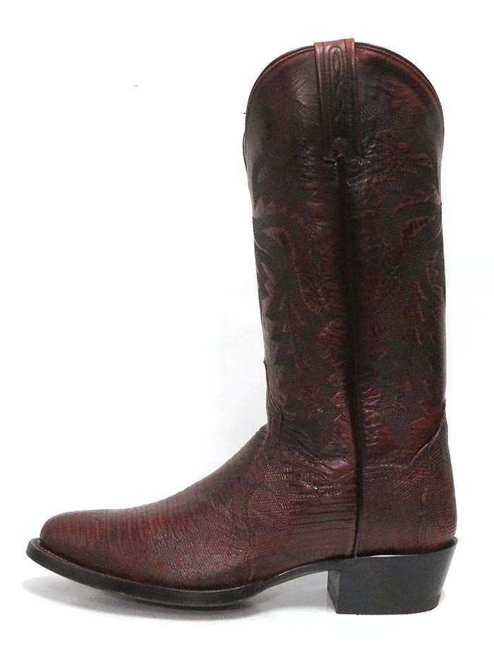 Dan Post DP3051R Mens Winston Lizard R-Toe Western Boots Tan Front and Back view. If you need any assistance with this item or the purchase of this item please call us at five six one seven four eight eight eight zero one Monday through Saturday 10:00a.m EST to 8:00 p.m EST