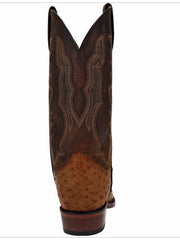 Dan Post DP3077 Mens Handcrafted Gehrig Ostrich Western Boots Saddle back view. If you need any assistance with this item or the purchase of this item please call us at five six one seven four eight eight eight zero one Monday through Saturday 10:00a.m EST to 8:00 p.m EST