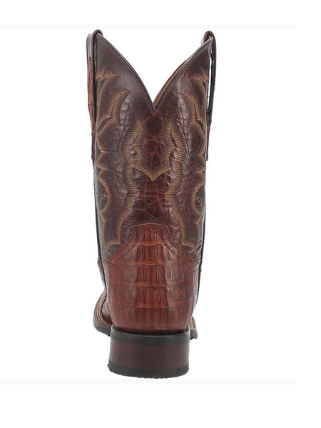 Dan Post DP4879 Mens Kingsly Caiman Square Toe Boot Brass back view. If you need any assistance with this item or the purchase of this item please call us at five six one seven four eight eight eight zero one Monday through Saturday 10:00a.m EST to 8:00 p.m EST