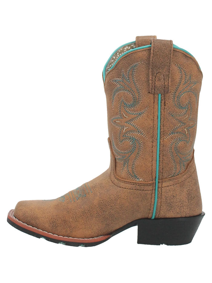Dan Post DPC2948 Kids Sadie Mae Lether Children's Boot Brown front and side view. If you need any assistance with this item or the purchase of this item please call us at five six one seven four eight eight eight zero one Monday through Saturday 10:00a.m EST to 8:00 p.m EST