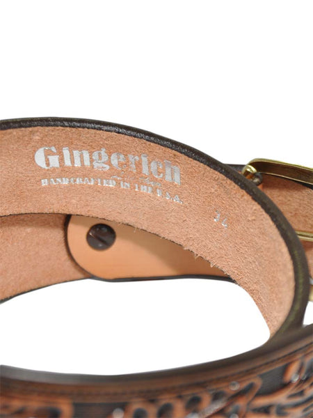 Gingerich Hand Tooled Belt 8614-44 USA Made