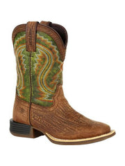 Durango DBT0229 Kids Lil Maverick Old Town Cowboy Boot Briar Green side view