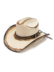 Dallas Hats DOUGLAS Barbwire Straw Hat Natural front and side view. If you need any assistance with this item or the purchase of this item please call us at five six one seven four eight eight eight zero one Monday through Saturday 10:00a.m EST to 8:00 p.m EST