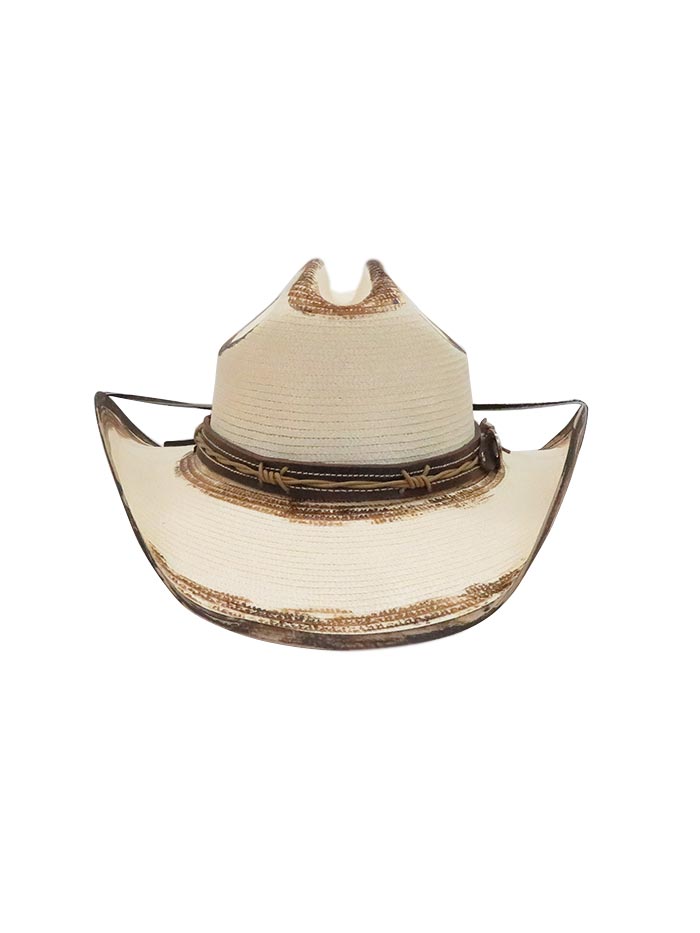 Dallas Hats DOUGLAS Barbwire Straw Hat Natural front and side view. If you need any assistance with this item or the purchase of this item please call us at five six one seven four eight eight eight zero one Monday through Saturday 10:00a.m EST to 8:00 p.m EST