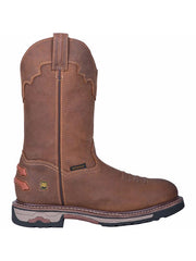 Dan Post DP69502 Mens Journeyman Waterproof Western Work Boot Saddle Side View. If you need any assistance with this item or the purchase of this item please call us at five six one seven four eight eight eight zero one Monday through Saturday 10:00a.m EST to 8:00 p.m EST