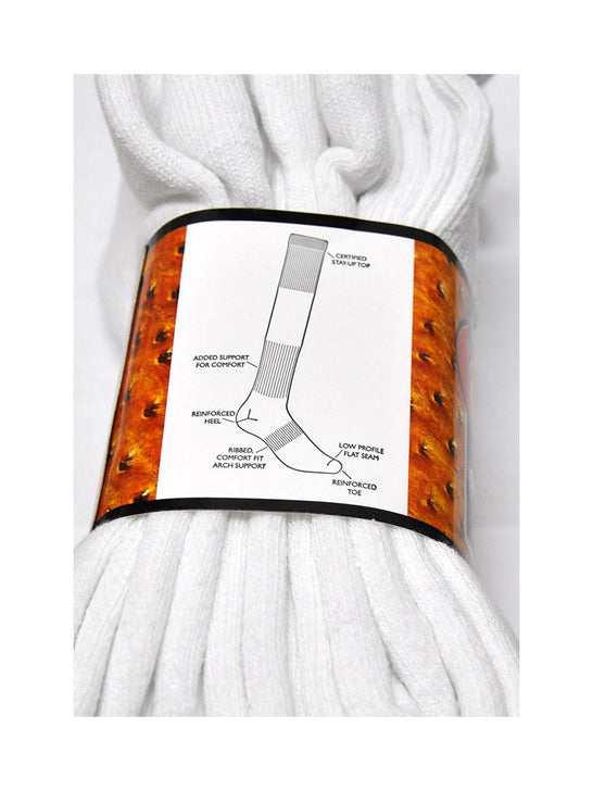 Dan Post DPCBC Mens Over The Calf Cowboy Socks White specifications picture on packaging. If you need any assistance with this item or the purchase of this item please call us at five six one seven four eight eight eight zero one Monday through Saturday 10:00a.m EST to 8:00 p.m EST