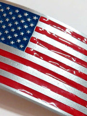 Eagle Emblems B0177 American Flag Patriotic Belt Buckle front close up. If you need any assistance with this item or the purchase of this item please call us at five six one seven four eight eight eight zero one Monday through Saturday 10:00a.m EST to 8:00 p.m EST