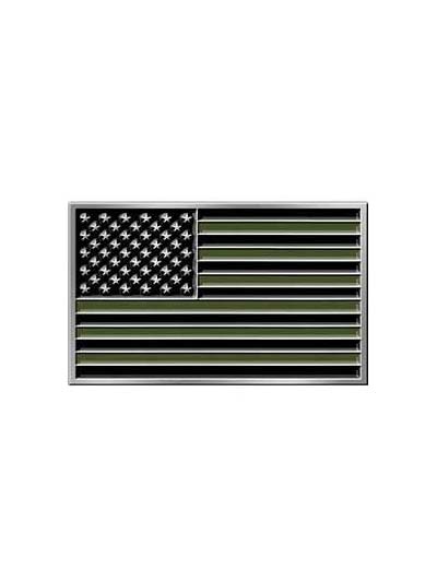 American Flag Subdued Patriotic Belt Buckle B0178 front view. If you need any assistance with this item or the purchase of this item please call us at five six one seven four eight eight eight zero one Monday through Saturday 10:00a.m EST to 8:00 p.m EST