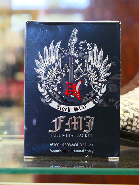 B&D 10016 Mens Full Metal Jacket  Authentic Rock Star Cologne front view of box. If you need any assistance with this item or the purchase of this item please call us at five six one seven four eight eight eight zero one Monday through Saturday 10:00a.m EST to 8:00 p.m EST
